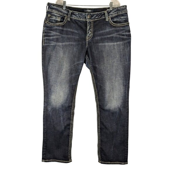 Silver Jeans Suki Mid Slim Bootcut Womens Sz 20/30 Super Stretch Fluid Denim Y2K - Picture 2 of 13